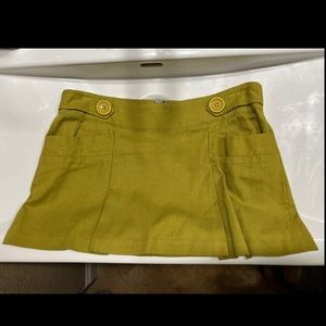 Forever 21 Micro Mini Skirt Dark/ Deep Chartreuse color